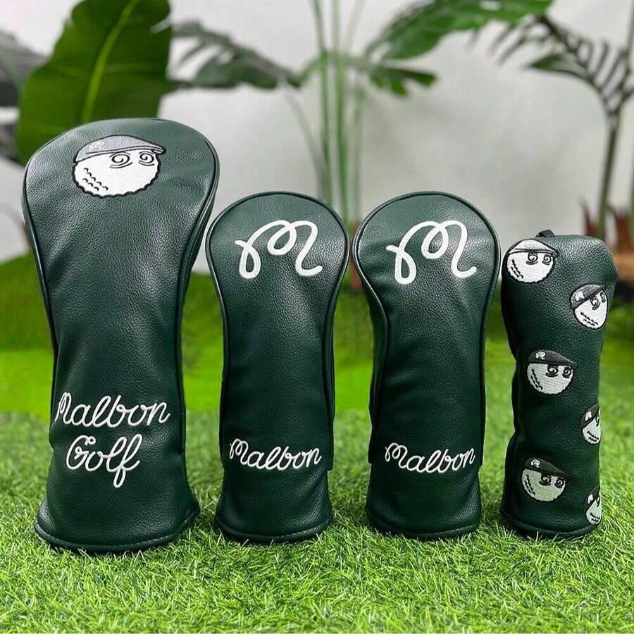 1pc Piece Of Green Fisherman Pattern Golf Club Cover, Fashionable Golf Club Cover Suitable For Male And Female Outdoor Enthusiasts. Made Of Waterproof And Durable Materials, Providing The Best Protection For Your Golf Club