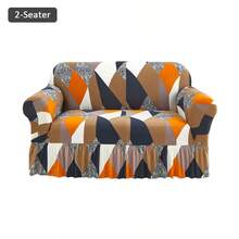 1PC Geometric Skirt Sofa Cover Elastic Living Room Sofa Protective Cover - trái cam - Xem 14
