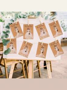 Juegos de ducha nupcial, el conjunto de juegos de regalo del vestido de la novia - Incluye 10 tarjetas y 10 lápices blancos para adivinanzas interactivas de los invitados, juegos de despedida de soltera, juegos de gallina, adecuados para decoraciones de fiestas de bodas y juegos interactivos divertidos para invitados, juegos de boda para diversión, artículos de fiesta DIY decoración de Halloween, Navidad y suministros para fiestas de cumpleaños - Multicolor - Ver 7