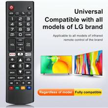 Universal Remote Control For  L And-G  TV Remote,Compatible With All Models For L-G Brand, With  Video Shortcut Buttons[Pack Of 2] - 黑色 - 查看 2