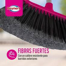 Reynera Mega Barrido Magenta – Escoba Doble Angular de Plástico para Exteriores con Mayor Área de Barrido y Fibras Reforzadas, Ideal para Uso Rudo, Color Magenta - 1 - Ver 3