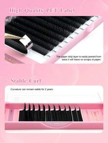 ARTSTAR D Crul W 型假睫毛 YY 3D 4D 5D 6D 预制浓密型仿貂毛假睫毛 巴西浓密型自然柔软 YY 假睫毛 - 黑色-Curl D - 查看 2