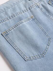 Teen Boy Light Blue Casual Fashion Multi-Craft Denim Jeans