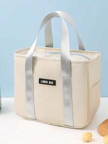 1pc Insulated Lunch Bag, Thermal Lunch Bag For Boys And Girls, Lunch Box Cooler Bag, Tote Bag, Lunch Box, Ice Pack, Picnic Food Tote Bag, Lunch Box, Lightweight Portable Lunch Storage Bag, School Office Picnic Lunch Tote Bag Suitable For Picnic, Travel, Camping, Work, School, Classroom Organization Bag, Teacher Storage Bag, Classroom Bag