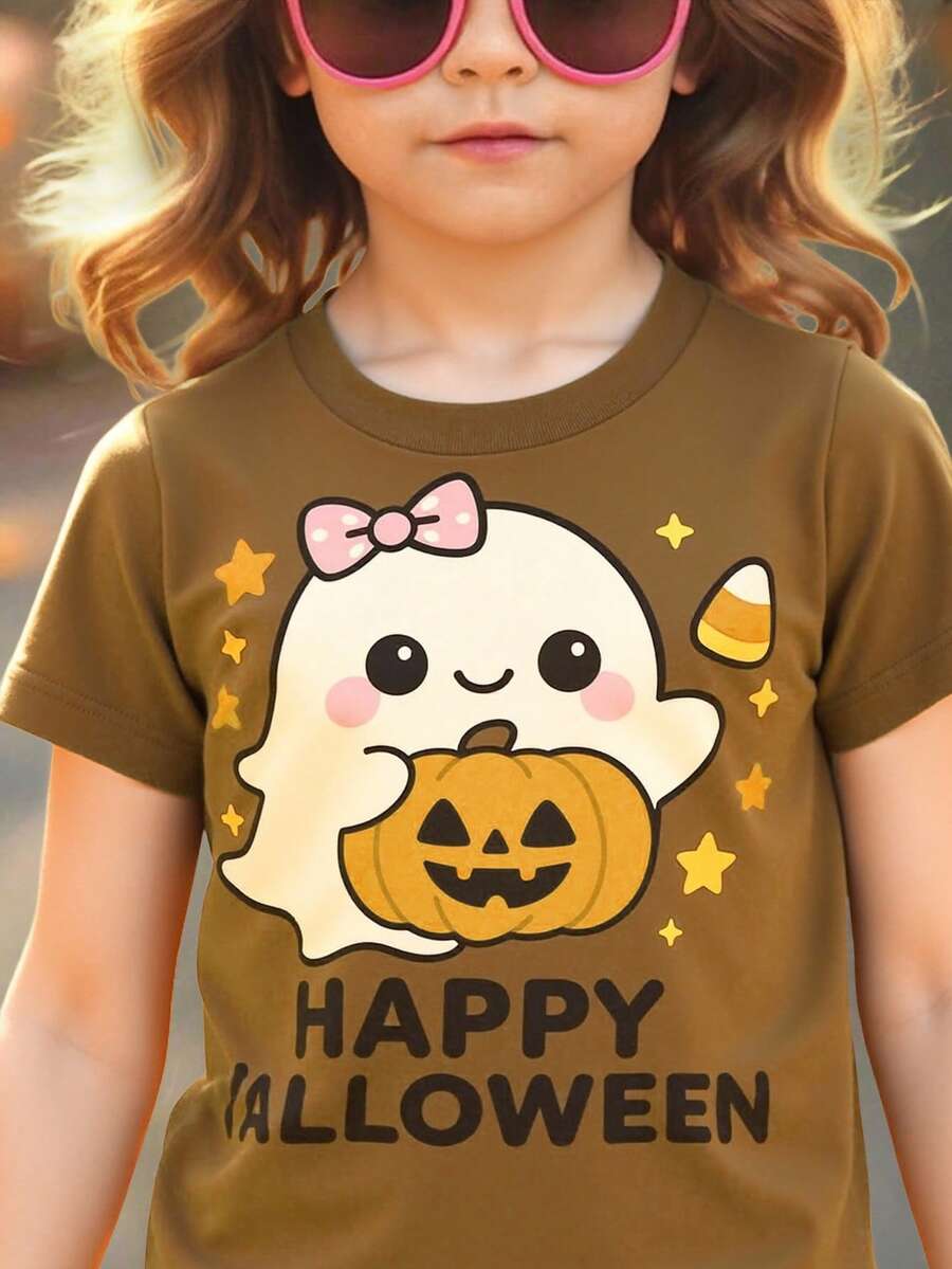 Young Girls T-Shirts - Coffee Brown - View 1