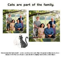 20x20cm Custom Pet Portrait Square Acrylic Plaque - Personalized Cat/Dog Photo Gift With Vivid UV Print, Scratch-Resistant, Shatterproof & Rounded Edges, Damage-Free Hanging