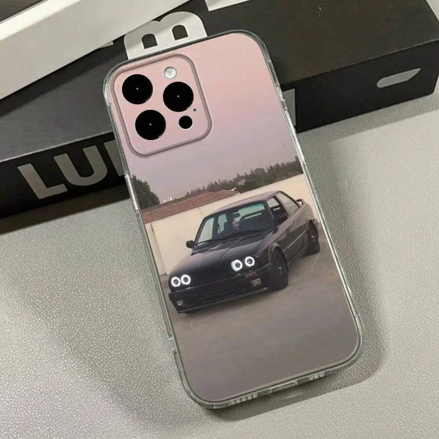 Car B-BMW E20 E30 E36 Phone Case Compatible With 16,15,14,13,12,11 Plus, Pro, Max, XR, XS, X, 7, 8 SE, Mini Transparent Silicone Soft Cover Compatible With 17 Pro Case, 17 Pro Max Case, 17 Case, 16 Pro Case - z7 - 查看 1