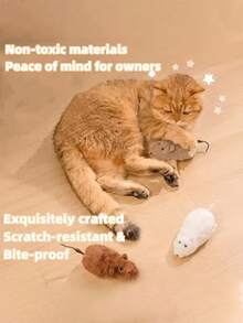 1pc Cat Doll, Plush Mouse Chasing Doll, Simulates Self-Entertainment, Relieves Boredom, Eliminates Cats' Boredom, Pet Supplies - Multicolor - View 8