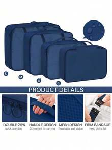 10件/套旅行收纳袋、化妆刷架、鞋套、洗漱包、化妆包、化妆品收纳袋、化妆刷架、行李包、手提包、电缆收纳袋 - 多色 - 查看 5