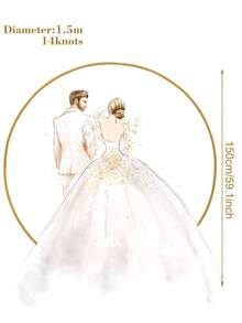 1 套金色金属圆形拱门支架，适用于婚礼派对用品、婚礼装饰、生日气球支架、订婚装饰、求婚装饰、新娘送礼会装饰、婚礼拱门、生日装饰、户外花园装饰、婴儿派对装饰、周年纪念装饰、创意 DIY 用品，适用于各种场合，例如情人节、复活节、毕业典礼、夏威夷主题派对等。 - 金色 - 查看 15