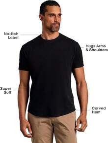 Mens T-Shirts – Curved Hem Tee Mens, Hipster Shirts For Men, Long Tail T Shirts For Man, Drop Cut Lounge/Sleephalloween - 白色 - 查看 6