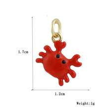 1pc Fashionable Mushroom, Crab Red Series Beaded Pendant, For DIY Bracelet, Necklace, Earring, Jewelry Accessory Crafting