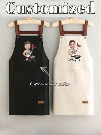 1 st anpassat förkläde för pappa pappa män kvinnor anpassad text logotyp kock matlagning köksförkläde personligt kök vattentätt förkläde anpassad logotyp namn kock matlagningsförkläde perfekt för mamma make flickvän pojkvän fars dag alla hjärtans dag mors dag födelsedag årsdag examen bröllop kärlek unik, höstdekor