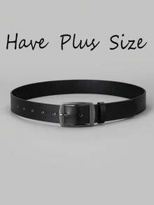 1件枪形黑色皮带扣超大码百搭流行男士超大腰带复古风秋冬都市穿搭经典圣诞冬季时尚日常男士男友礼物 - 黑色 - 查看 2