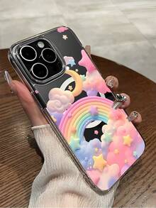 Colorful Clouds, Rainbows, Stars, And The Moon Magnetic Attraction Phone Case Suitable For Compatible With Iphone 17,16, 15, 14, 13, 12, 11, PRO MAX, XS MAX, XS, X, PLUS ,17Air,16E,As Well As,Galaxy S25/24/23/22 Ultra/ Edge /FE/Plus,Sense Of Fashion And Romance - Nhiều màu - Xem 4