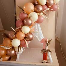 40pcs Vintage Pink Blush Balloon Set, 10inch Latex Balloons Suitable For Bride Party, Girls, Boho Style Birthday, Wedding, New Year Decorations - Multicolor - View 5