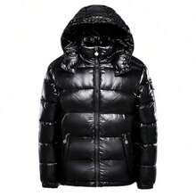 New Autumn Winter Men Down Coat Fashion  Oversized Casual Unisex Hooded Jacket Warm Thickened Puffer Coat For Couple Streetwear Men Clothes  Ropa De Hombre Abrigos Para Hombre  Vest For Men - 黑色 - 查看 1