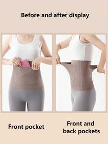 2 pièces Ceinture de soutien de la taille, ceinture de maintien abdominal en tricot de qualité médicale, coupe ajustée, douce et chaude, soutient le dos et l'abdomen, respirante, soulage la douleur, protection contre le froid post-partum