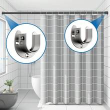 4pcs/Set Heavy Duty Stainless Steel Closet Rod - Strong Support For Closet Rods And Curtains - Includes Screws - A - View 6
