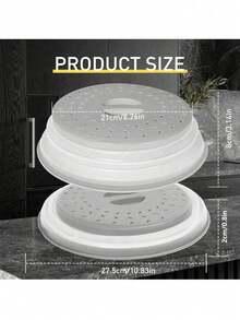 Silicone Microwave Splash Guard, Food And Fruit Drain Microwave Cover, Microwave Food Cover, Microwave Plate Cover, Microwave Lid, Kitchen Supplies, Kitchen Utensils, Wedding Decor, Christmas Decor, Birthday Decor, Birthday Gift, Christmas Table Decor, Christmas, Christmas Decoration, Christmas Gift - Multicolor - View 3