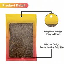 Pcs Resealable Mylar Bags, Gradient Color Food Storage Bags, Zip Bag Foil Bags Packaging Pouch Food Storage, Small Business Yellow Orange, 2. X 3.9 Inch