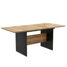 Expandable Dining Table 140/180*80cm, Suitable For 4-6 People, Rectangular Wood Grain Dining Table, Natural, Minimalist Style Expandable Dining Table - 1 - 查看 10