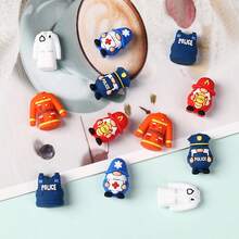6/25/28/66/70pcs 3D , Doctor, Firefighter Silicone Beads - 15mm Round, 14mm Hexagon And 12mm Spacer Beads, For DIY Keychains, Lanyards, Pens, Focal Beads And Accessories - Colorful Fun Character Beads With Fire Truck, Car, Badge Designs, Firefighter Accessories, Keychain Supplies, Fun Designs, Durable Beads, Pendant Beads, Jewelry Making Supplies - 3D Career Series - View 13