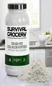 Survival Grocery? Collagen Peptides Powder – Grass Fed Hydrolyzed Collagen Protein Supplement, Types I &Amp; III, Unflavored, Gluten Free, Keto Friendly, Non-GMO, Dairy Free, 1kg, 1 Jug - Flavor NameC - 查看 4