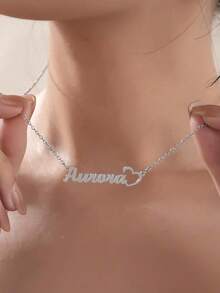 Custom Luxury Matte Gold Heart-Shaped Fashionable Necklace, Suitable As A Gift For Lover, Family, Friends, And Occasions Like Birthday, Anniversary, Holidays - Multicolor - View 8