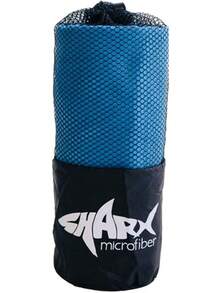 SHARX Toalla Deportiva Grande de Microfibra| Absorbente y fácil de Lavar| Ideal para Deportes y Actividades al Aire Libre| 80 x 160 cm. - azul claro - Ver 4
