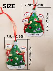 LICVIC Custom Christmas Decorations, Personalized Christmas Tree Decorations, Customized 2-6 Names Ornaments, Customizable Text Christmas Decor, Diy Ornaments, Christmas, Living Room Decor, Outdoor, Garden, Snowman Christmas Tree Pendant, Christmas Crafts For Kids, Room Decor, Boys, Girls, Mom, Dad, Family - Style a - View 5