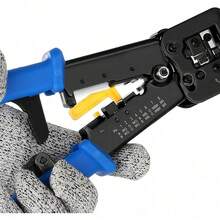 RJ45 CRIMPZANGE SET FÜR NETZWERKSTECKER CAT5 CAT5E CAT6, NETZWERK WERKZEUG, IDEAL FÜR NETZWERKINSTALLATION, PRAKTISCH FÜR HEIM UND GESCHÄFT, EINFACH ZU BENUTZEN UND DURCHHALTBAR