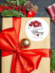 1/30/60/120pcs Personalized Christmas Stickers, Customized Holiday Labels, Christmas Craft Stickers, Gift Bag Stickers, Student Card Stickers, Winter Planner Stickers, Merry Christmas Vinyl Envelope Seals - Multicolor - View 5