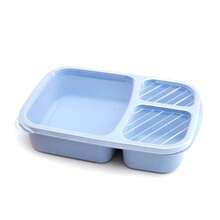 Hộp cơm bento 3 ngăn chống rò rỉ, hộp đựng thức ăn nóng cách nhiệt, thích hợp cho trường học, văn phòng, du lịch và dã ngoại. - Nhiều màu - Xem 10