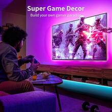 LED Lights For TV, 16.5ft TV Led Backlight For 45-75 Inch TVs RGB TV Backlight Behind Music Sync Bluetooth APP & Button Control TV LED Strip Lights USB Powered For Bedroom/Gaming - 9,6FT cho TV 32"-45" - Xem 5