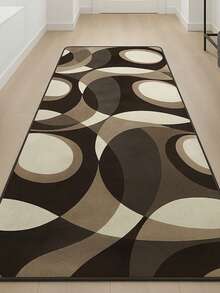 Geometric Runner 2.00m X 60cm Raschel Print For Hallway, Kitchen And Bedroom - 駝色 - 查看 1