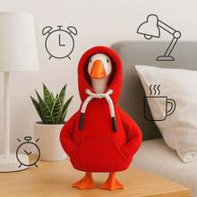 1pc 7" Desktop Goose Set, New Year Gift, Funny Porch Goose, Mini Desktop Goose Hoodie, Magnetic Goose Statue Keychain, Mini Porch Goose Clothing Rack, Home Decor, Valentine's Day Gift - Multicolor - View 10