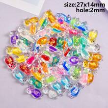 10 piezas/20 piezas/50 piezas Encantos lindos para hacer joyas, múltiples colores de caramelos, números y otros colgantes de material acrílico mezclado, se pueden usar para hacer collares, pulseras, colgantes de llavero, envíos aleatorios múltiples