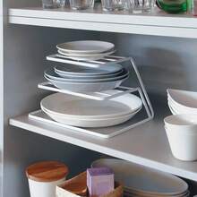 Kitchen Drain Iron Rack 3 Levels Different Size Plates Bowl Cup Separate Storage Rack Dishes Bowl Stand - Multicolor - View 2