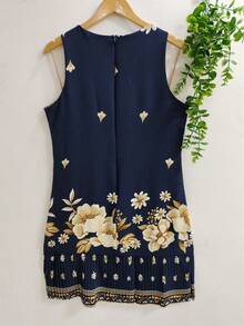 Plain  Dress With Fake - Dusty Blue - View 2