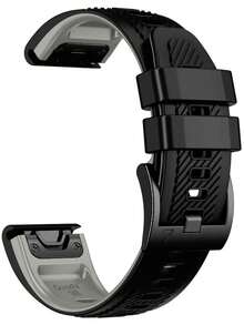 Quick Release 22mm 26mm柔軟矽膠錶帶，適用於Garmin Fenix 7 7X Pro 5 5X Plus 6X 6 Epix Gen 2 R Approach S70 S60 S62 For Garmin Forerunner 935 945 955 965 Enduro MK1 MK2i Instinct 2X Tactix 7 Pro Sport智能手錶，舒適耐用的錶帶，透氣防汗黑扣，絕佳的送禮選擇 - 彩色 - 查看 22