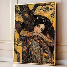 1 tranh treo tường bằng vải canvas không khung lấy cảm hứng từ phong cách cổ điển dành cho nữ - Thiết kế trang sức và tóc hoa thanh lịch, áp phích chống ẩm dùng để trang trí nhà cửa, văn phòng hoặc quán cà phê, hoàn hảo cho phòng ngủ, phòng khách hoặc phòng tắm, điểm nhấn theo mùa | Nghệ thuật họa tiết trang sức | Tác phẩm nghệ thuật sống động, trang trí nghệ thuật treo tường - Nhiều màu - Xem 2