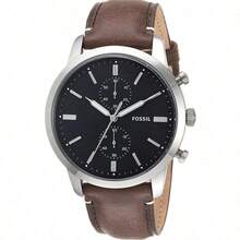 Đồng hồ Fossil nam dây da thạch anh ba kim vỏ thép không gỉ/kính chống xước FS5279/FS5280/FS5338/FS5436 - màu nâu - Xem 1