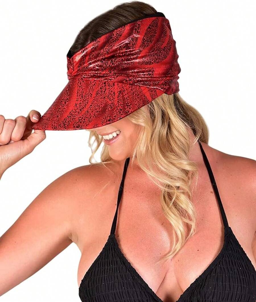 Women Beret Hats - Red Zebra - View 1