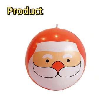 Den 1-delade julkulan kan blåsas upp för att förbättra den festliga stämningen. Den kan hängas upp och är gjord av förtjockat PVC-material för återanvändning.