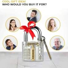 Locksmith Transparent Locks Pick Visible Cutaway Mini Practice View Padlock Hasps Training Skill For Furniture Hardware
