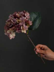 1 pezzo Fiore artificiale di ortensia vintage, decorazione per il soggiorno, composizione floreale di ortensia vintage, fiore di seta, decorazione per la casa, accessorio per la fotografia - Multicolore - Visualizzare 8