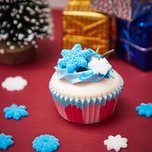 1pc 3D Snowflake Silicone Mold, Winter Snowflake Soft Candy Silicone Mold For Cupcake, Cake Decoration, Polymer Clay Craft, Party Food Making Mold, Cake Decorating, Fondant Mold - Multicolor - View 2