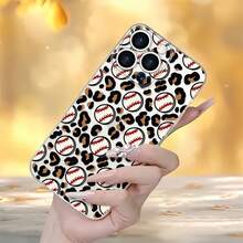 Funda para teléfono con diseño de leopardo y estampado de béisbol, compatible con iPhone 16, 15, 14 Pro Max, 13, 12, 11, XR y XS Plus. Fabricada en silicona TPU, ofrece protección contra golpes y caídas, además de una excelente sensación al tacto. Es el regalo ideal para familiares, amigos y seres queridos. - transparente - Ver 6