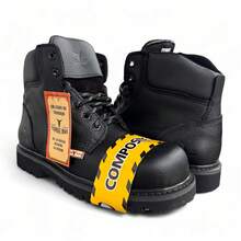BOTA COMODA INDUSTRIAL DIELECTRICA CON CASCO DE POLIAMIDA EN PURA PIEL MUY ACOJINADA - Negro - Ver 7